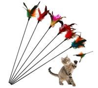 KYLOS Jouet pour chat avec plumes, tige à ressort, jeu interactif pour chatons et chats, jouet pour chat