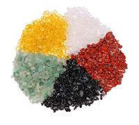 KYLOS Lot De 300 Perles De Cristal À Enfiler 5 Chakras Pour Bracelets, Colliers, Boucles D'Oreilles, Bijoux, Artisanat, Perles Naturelles Irrégulières, Percées À Faire Soi-Même, Pierres Précieuses