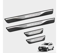 KYMEDQ 4 Pièces Protection Seuil De Porte pour Dacia Lodgy 2012-2023 2024 2025, Plinthes pour Auto, Plaques Plinthes en en Acier Inoxydable, Accessoires De Style Automobile,B