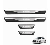 KYMEDQ 4 Pièces Protection Seuil De Porte pour Suzuki Swift 2020 2021 2022 2023 2024 2025 AZ, Plinthes pour Auto, Plaques Plinthes en en Acier Inoxydable, Accessoires De Style Automobile