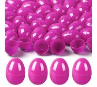 kymqlyw Lot de 100 œufs de Pâques vides en plastique à remplir pour paniers de Pâques, cadeaux de fête sur le thème de Pâques, chasse, prix de salle de classe (rose rouge)
