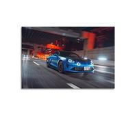 KYNA Poster de voiture de sport Alpine A110 - Impression sur toile - Moderne - Pour chambre à coucher - 50 x 75 cm