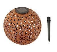 Kynast Garden Sphère luminaire LED solaire en métal avec aspect rouille Ø 20 cm blanc chaud