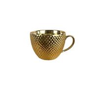 KYNHMG HOMELY Tasse à café en céramique galvanisée - Tasse classique en céramique plaquée or, élégance rétro pour la maison et le bureau, idée cadeau de luxe