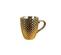 KYNHMG HOMELY Tasse à café en céramique galvanisée - Tasse classique en céramique plaquée or, élégance rétro pour la maison et le bureau, idée cadeau de luxe