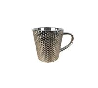 KYNHMG HOMELY Tasse à café en céramique galvanisée - Tasse classique en céramique plaquée or, élégance rétro pour la maison et le bureau, idée cadeau de luxe