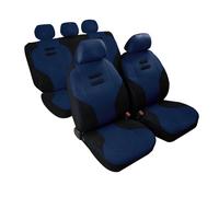 Set De Housses Pilot Kynox Noir+Bleu Pour Auto Avec Couvre Appuis-tête