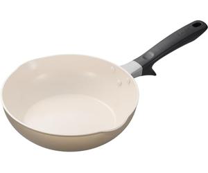 KYOCERA CF-24SC-WBG Cerabrid PFAS PFAS Plomb Cadmium Fluor Céramique Traitement Céramique 24 cm Profondeur Type IH Compatible Gaz Antiadhésif Utilisation à l'huile Moins de chaleur moyenne Beige