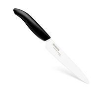 KYOCERA Couteau en céramique, Couteau à Tomate, Lame 12,5 cm, Lame en céramique de zircone, Coupe Micro-scie, extrêmement Tranchant, va au Lave-Vaisselle, FK-125 WH-BK EU