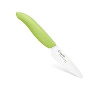 Kyocera FK-075-WH GR Petit Couteau d'Office Manche Vert Lame Céramique Blanche 7,5 cm