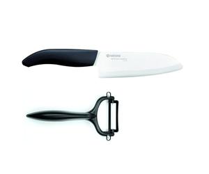 Kyocera GIFT SET BK Couteau du Chef : 1 Fk-140-Wh + 1 Eplucheur Cp-10-Nbk Noir