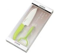 KYOCERA GIFT SET GR COUTEAU DU CHEF : 1 FK-140-WH GR + 1 EPLUCHEUR CP-10-NGR VERT Vert G