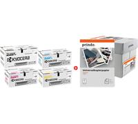 Kyocera + Prindo Universal Papier 2500 Blatt Value Pack Noir(e) / Cyan / Magenta / Jaune / Blanc Original TK-5440 MCVP