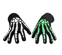 KYOEOE Gants Unisexes Squelette Halloween Glow in The Dark, Costume Faucheuse Accessoire Horreur Main Lumineuse pour Adultes Hommes