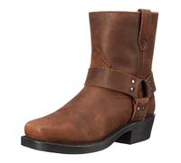 KYOESCAI Bottes Western Cowboy pour Homme Talon Bas Bout Carré Chaussures avec Rivets,Marron,40 EU