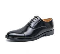 KYOESCAI Chaussure Derbys Homme Classique Oxford de Ville Formelles Affaires à Lacets Chaussures de Mariage,Noir,38 EU