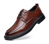 KYOESCAI Chaussure Homme Derbys Classique Oxford de Ville Formelles Affaires à Lacets Mariage,Marron,41 EU