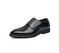 KYOESCAI Chaussures Derbys Formelles à Lacets pour Homme Mode Chaussures De Mariage Oxford Chaussures Habillées,Noir,45 EU