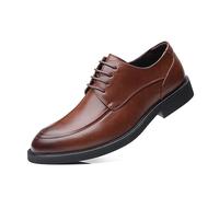 KYOESCAI Homme Ville Chaussure Derbies Habillées Formelles Affaires À Lacets Classiques Oxford pour Hommes Costume Mariage,Marron,44 EU