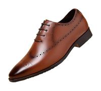 KYOESCAI Hommes Chaussures Derbies Habillées Formelles Affaires à Lacets Oxford pour Hommes Costume Mariage,Marron,47 EU