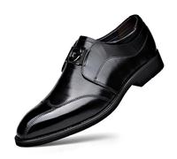 KYOESCAI Mocassins Homme Chaussures De Costume Derbies Habillées Formelles Affaires Oxford pour Hommes Mariage,Noir,44 EU
