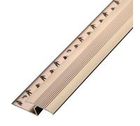 KYOFIS Bande de Transition en Aluminium en Forme de Z for Tapis et carrelage, seuil de Sol en Bois stratifié, Garniture de Protection de Bord découpable for Le Bureau et la Maison(Brown)