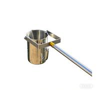 KYOFIS Échantillonneur d'eau à Poteau d'extension télescopique, louche en Acier Inoxydable de 500ml 1000ml for Les Tests de Lacs et d'étangs de rivière(Silver 1000ml,1.23~5m)