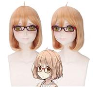 Kyokai No Kanata Kuriyama Mirai Cosplay perruque courte Orange rose cheveux synthétiques Halloween Costume jeu de rôle perruques Anime Perucas