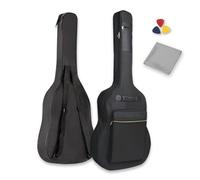 Kyokondo Housse pour guitare espagnole ou acoustique - Kit complet avec chiffon et 3 médiators - Protection rembourrée, légère et résistante - Idéal pour commencer à prendre soin de votre guitare