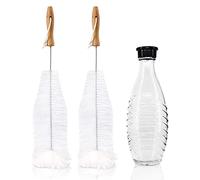 KYONANO Set de 2 brosses à Bouteilles de 45 cm Compatible avec Les Bouteilles en Verre Sodastream, Brosse de Nettoyage avec tête en Laine pour Un Nettoyage sans Rayures du Verre et du Plastique