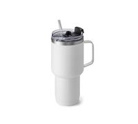 Kyosei Tea Cha Cult - Mug To-Go “Artus” 0,8 L - Acier Inoxydable Double Paroi Isotherme - Couvercle Anti-Fuite à Double Ouverture - Grand Format Nomade & Design Élégant