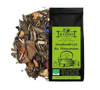 Kyosei Tea - Impératrice du Hammam Bio Premium - Vrac 100 g - Thé Vert Sencha, Pai Mu Tan & Golden Yunnan - Pomme, Mangue & Fraise - Sans OGM & Sans Gluten