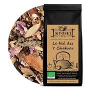 Kyosei Tea - Infusion Bio “Le Thé des 7 Chakras” - Vrac 100 g - Gingembre, Cannelle & Curcuma - Fenouil, Cardamome & Rose - Sans OGM & Sans Gluten