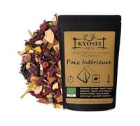 Kyosei Tea - Infusion Bio Premium “Paix intérieure” - 50 Sachets Pyramide Biodégradables - Menthe, Hibiscus, Réglisse, Fenouil & Épices - Sans OGM & Sans Gluten