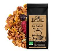 Kyosei Tea - Infusion Bio “Tisane des Elfes” - Vrac 80 g - Rooibos Vert, Verveine & Pomme - Saveur Citron & Baies Sauvages - Sans OGM & Sans Gluten