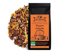 Kyosei Tea - Rooibos Bio “Passoa Colada” - Vrac 100 g - Rooibos Naturel & Honeybush - Saveur Coco, Ananas & Fruit de la Passion - Sans OGM & Sans Gluten