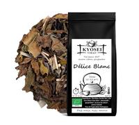 Kyosei Tea - Thé Blanc Bio Premium “Délice Blanc” - Vrac 80 g - Pai Mu Tan & Chun Mee - Citron, Citronnelle & Gingembre - Sans OGM & Sans Gluten