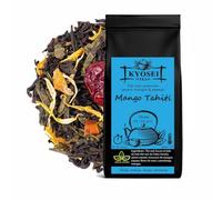 Kyosei Tea - Thé Noir Premium “Mango Tahiti” - 100g Vrac - Assam & Inde du Sud avec Thé Vert Sencha - Mangue, Papaye & Orange - Mélange Exotique & Gourmand issu de l’Agriculture Durable