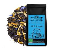 Kyosei Tea - Thé Russe Bio Premium - Vrac 100 g - Thé noir Assam & Inde du Sud aux Agrumes - Citron, Bergamote & Pamplemousse - Sans OGM