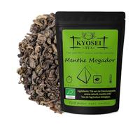 Kyosei Tea - Thé Vert Bio Premium “Menthe Mogador” - 15 Sachets Pyramide Biodégradables - Thé Vert Gunpowder & Menthe Bio - Arôme Naturel de Menthe Poivrée - Sans OGM & Sans Gluten