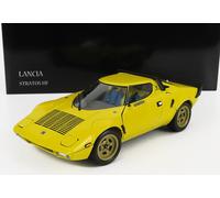 KYOSHO 1/18 LANCE STRATOS HF 1975 JAUNE MODÉLISME STATIQUE DIECAST