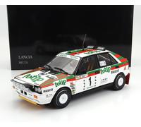KYOSHO 1/18 LANCIA DELTA HF RALLY PLAQUE FLORO 1987 FERMÉ MODÈLE STATIQUE