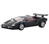 Kyosho Lambo LP 5000 Quattrovalvole 08320BK Modèle de voiture moulé sous pression 1/18 Noir avec intérieur rouge