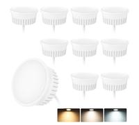 KYOTECH Lot de 10 module LED 4.9W ø50x23mm 3CCT Blanc chaud Blanc naturel Blanc froid Dimmable 38°Remplace Lampe GU10 MR16 pour luminaires encastrés Spots de plafond Spots encastrés Plafonniers