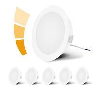 KYOTECH Set de 6 luminaires pour meuble LED Dimmable 230V, 4W LED IP44 G4 20mm spots encastrables pour meuble plat, 4000K blanc naturel, hotte de cuisine, spot encastrable salle de bain (Blanc)