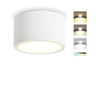 KYOTECH Spots LED en Saillie Dimmables, Ø95x55mm Spot de Plafond Blancs, avec Module LED GX53 7W 800LM 230V, 2700K/4000K/6500K Spots de Plafond en Saillie, Plafonnier Ronds pour Chambre à coucher