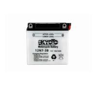 Kyoto - Batterie Moto 12v Avec Entretien 12n7-3b - 7ah Acide 0,60l - L137mm W76mm H134mn