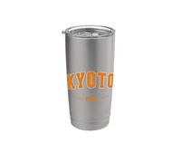 Kyoto Japon Style Université Vintage Typographie Gobelet isotherme en acier inoxydable double paroi