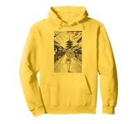 Kyoto Japon vintage japonais Ligne illustre femme kimono Sweat à Capuche