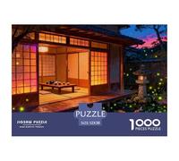 Kyoto Machiya Tea House Puzzle en Bois Imperméable DIY Puzzles De 1000 Pièces pour Adultes Cadeaux Amusant Jeux De Stimulants